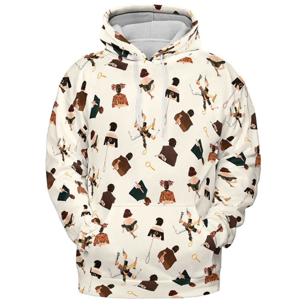 Clue The Movie Characters Pattern All-over Print Hoodie - 3
