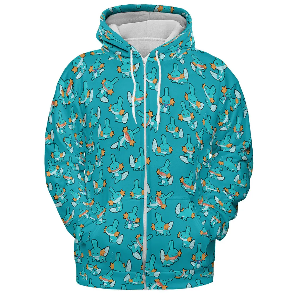 Cute Mudkips Pokemon All-over Print Hoodie - 4