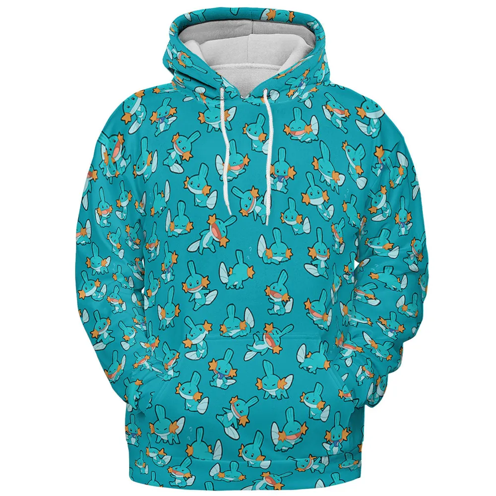Cute Mudkips Pokemon All-over Print Hoodie - 3