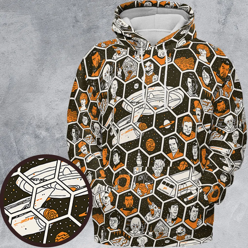 TrekToon Star Trek Hive Pattern All-over Print Hoodie - 2