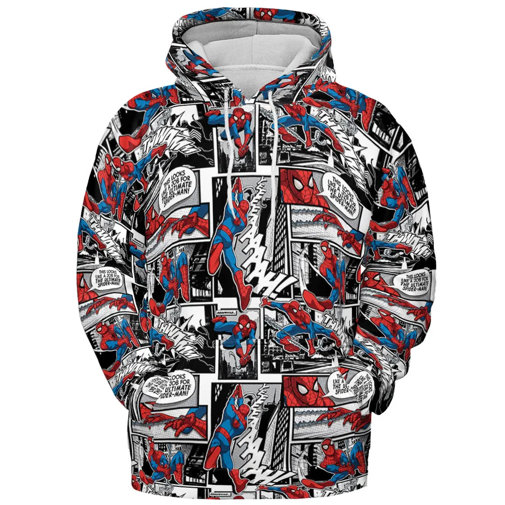 Spider Man Comic Pattern All-over Print Hoodie - 3