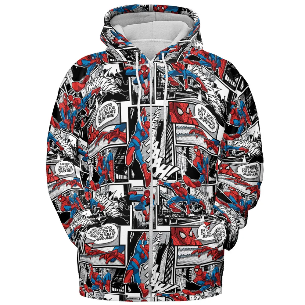 Spider Man Comic Pattern All-over Print Hoodie - 4