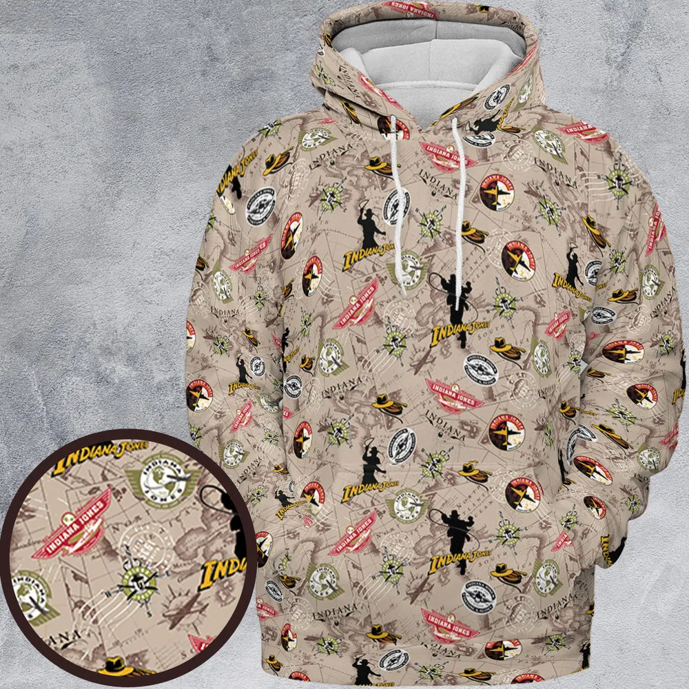 Indiana Jones Patterns All-over Print Hoodie - 2