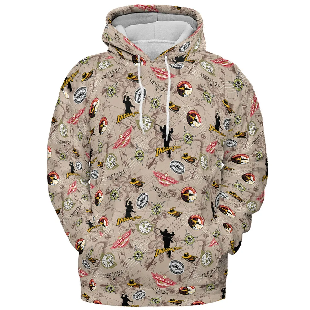 Indiana Jones Patterns All-over Print Hoodie - 3