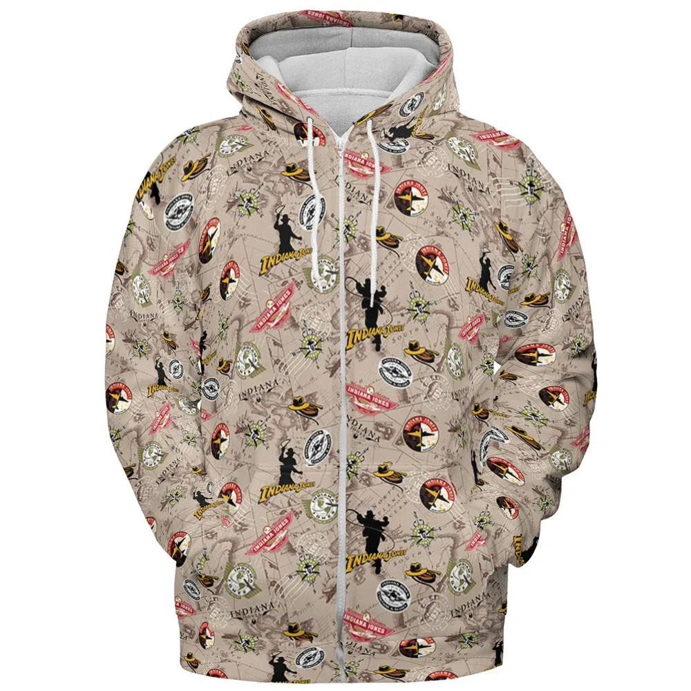 Indiana Jones Patterns All-over Print Hoodie - 4