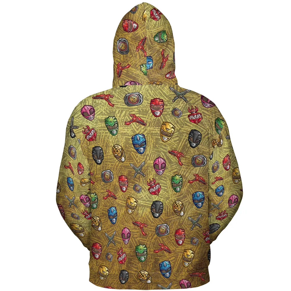 Power Team Mighty Morphin Power Rangers All-over Print Hoodie - 5