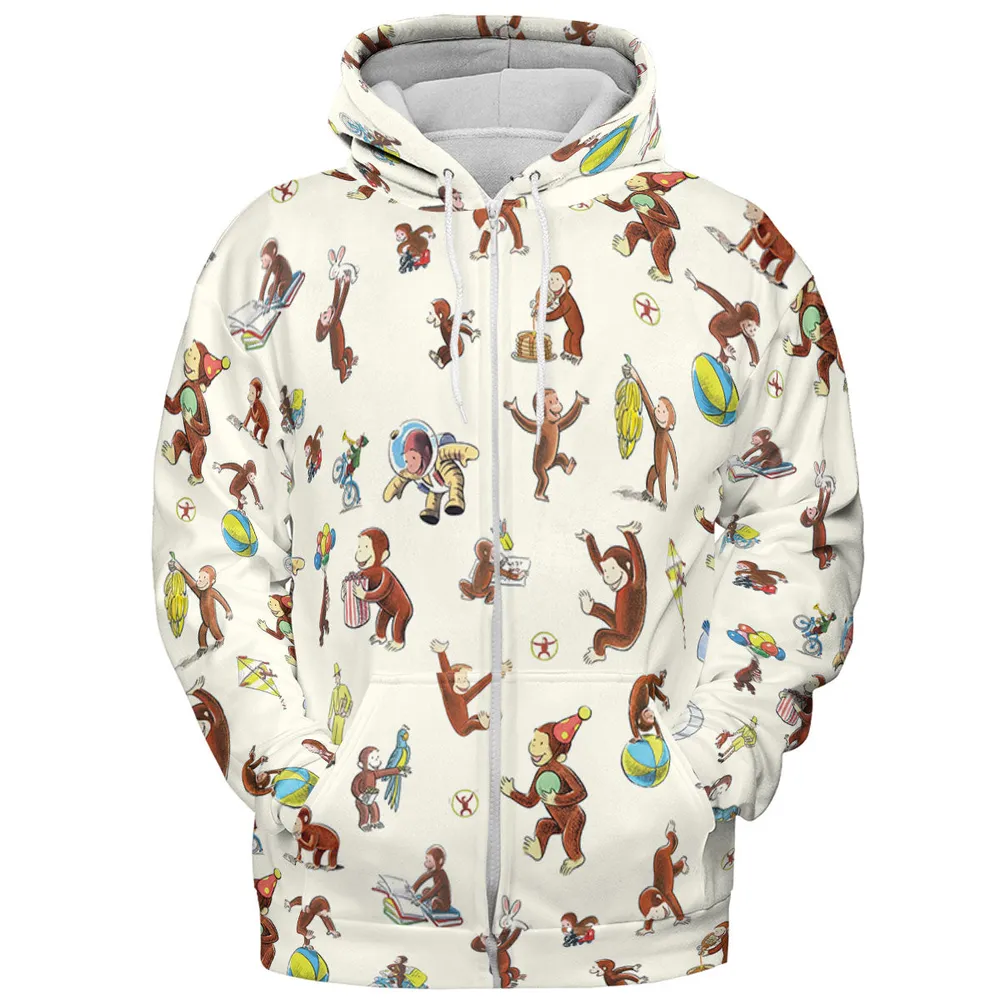 Riotsociety Curious George All-over Print Hoodie - 4