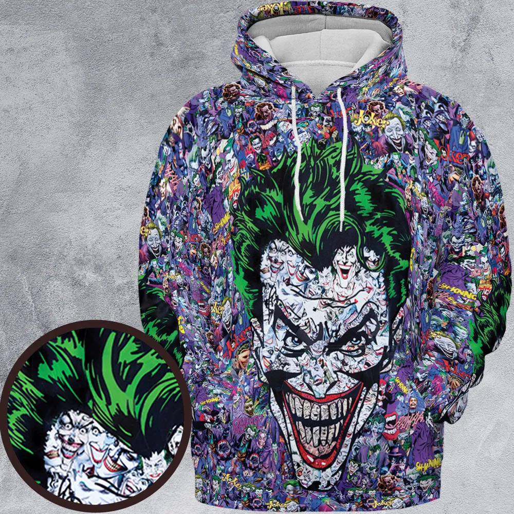 Joker The Most Favourite Characters Pattern All-over Print Hoodie - 2