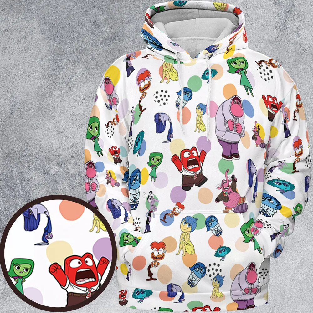 Emotion Characters Inside Out All-over Print Hoodie - 2
