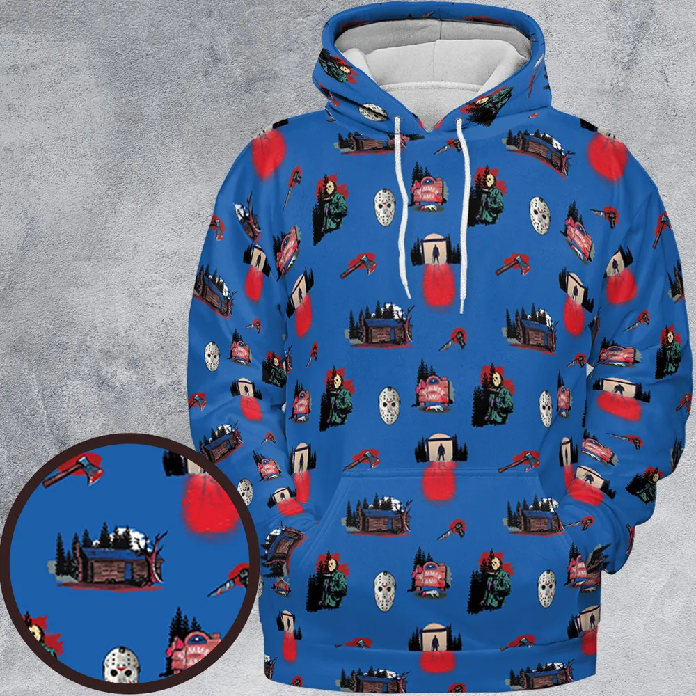 Jason Vorhees Camp Crystal Lake Halloween All-over Print Hoodie - 2