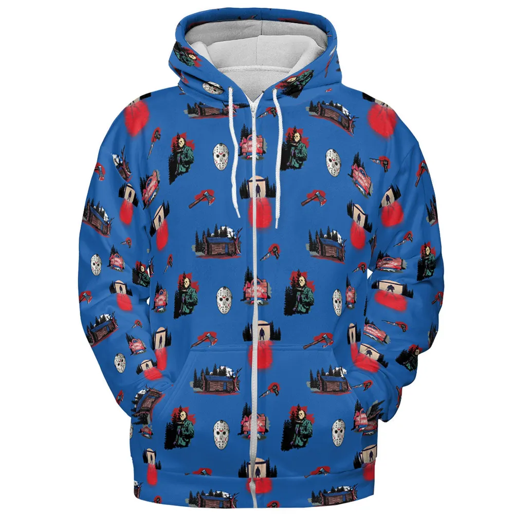 Jason Vorhees Camp Crystal Lake Halloween All-over Print Hoodie - 4