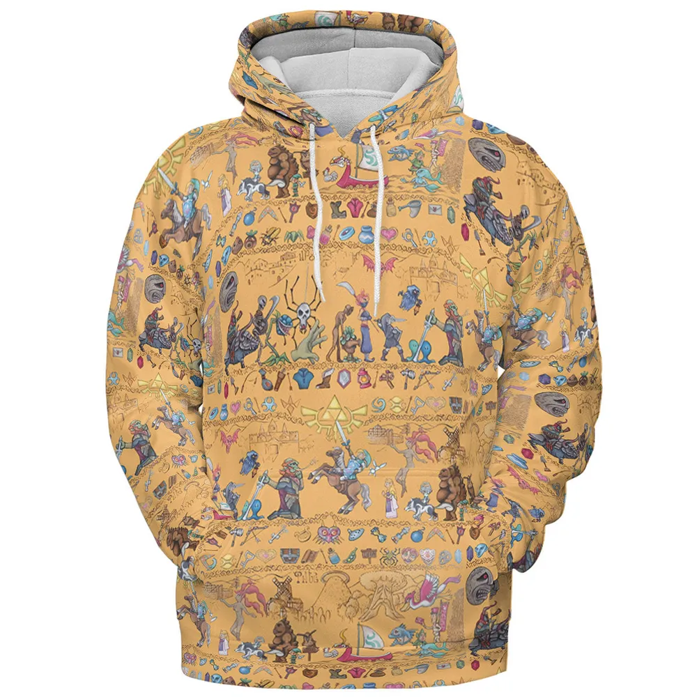 Link's Journey Tapestry The Legend Of Zelda All-over Print Hoodie - 3