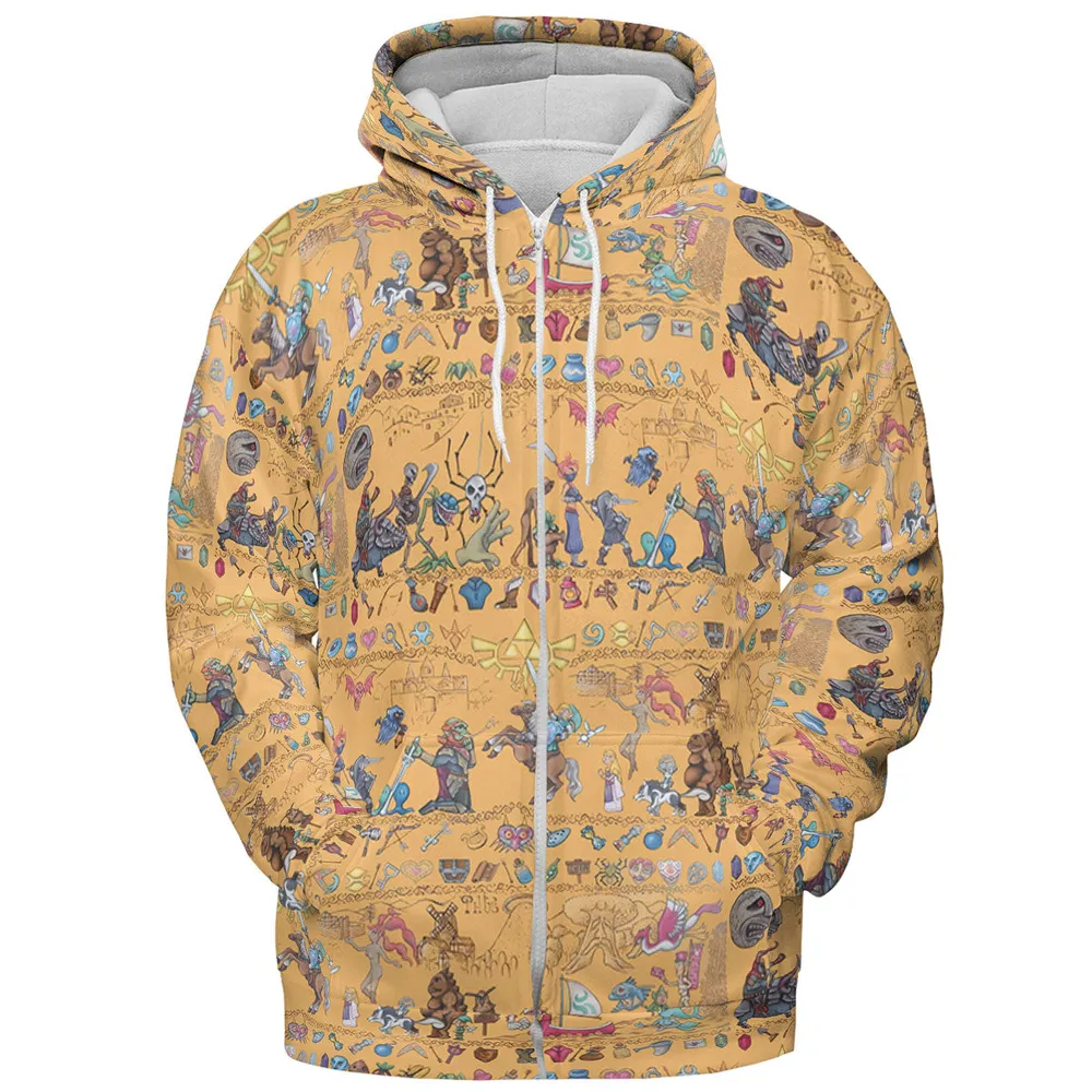 Link's Journey Tapestry The Legend Of Zelda All-over Print Hoodie - 4