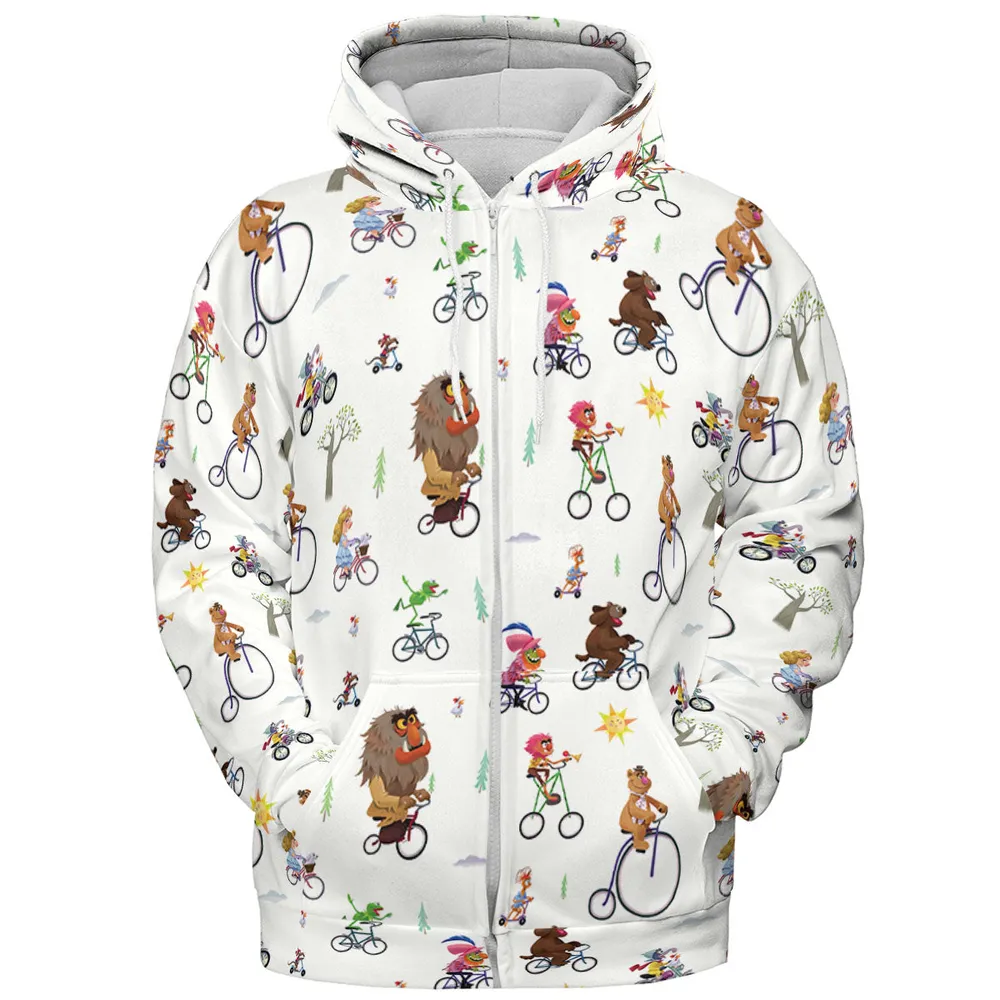 The Muppet Movie Bike Scene All-over Print Hoodie - 4