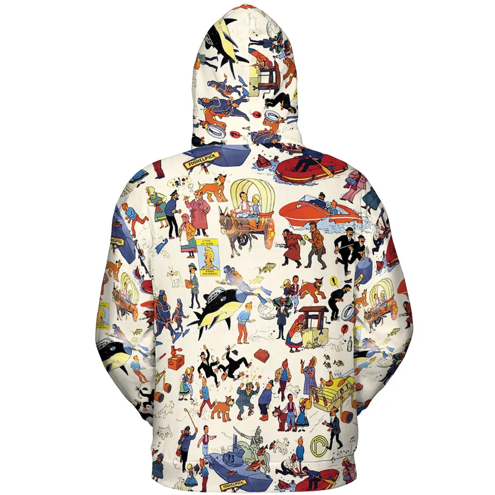 Tintin Adventure Kuifje All-over Print Hoodie - 5