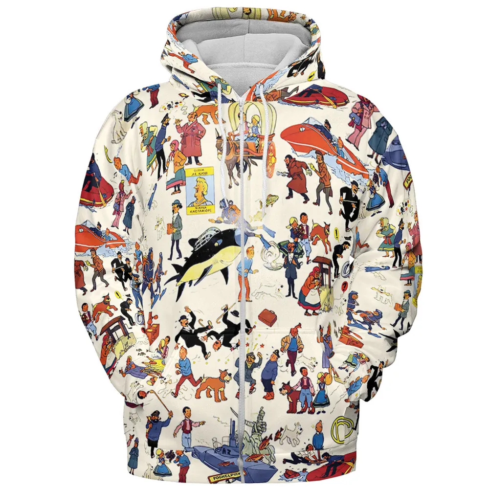 Tintin Adventure Kuifje All-over Print Hoodie - 4