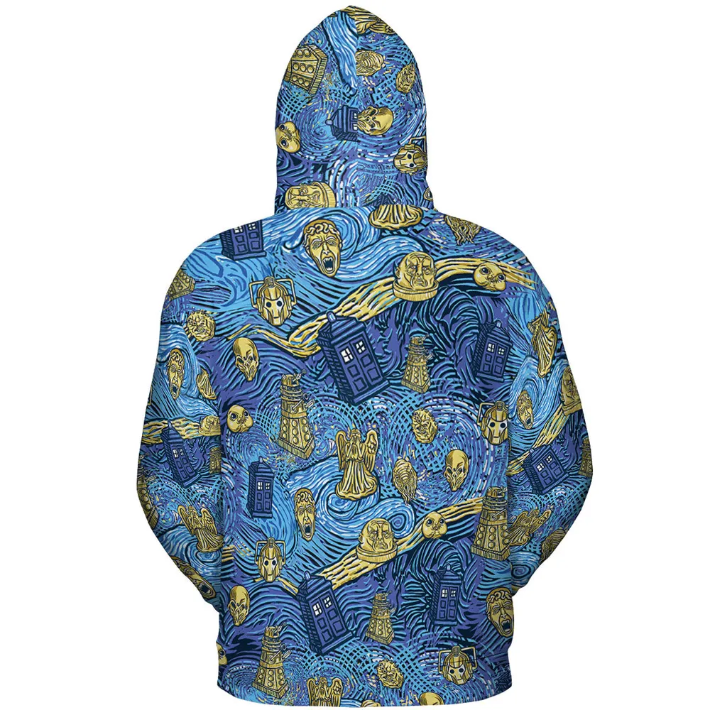 Starry Night Tardis Doctor Who All-over Print Hoodie - 5
