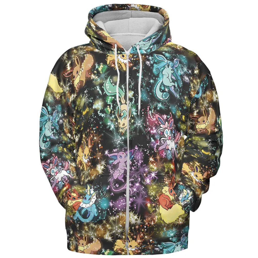 Eevee Evolution in the Galaxy All-over Print Hoodie - 4