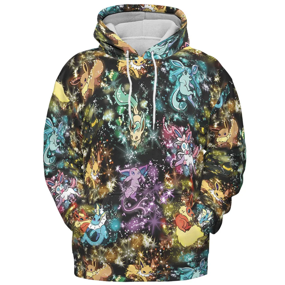 Eevee Evolution in the Galaxy All-over Print Hoodie - 3