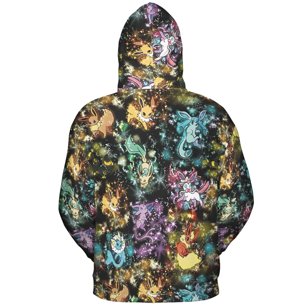 Eevee Evolution in the Galaxy All-over Print Hoodie - 5