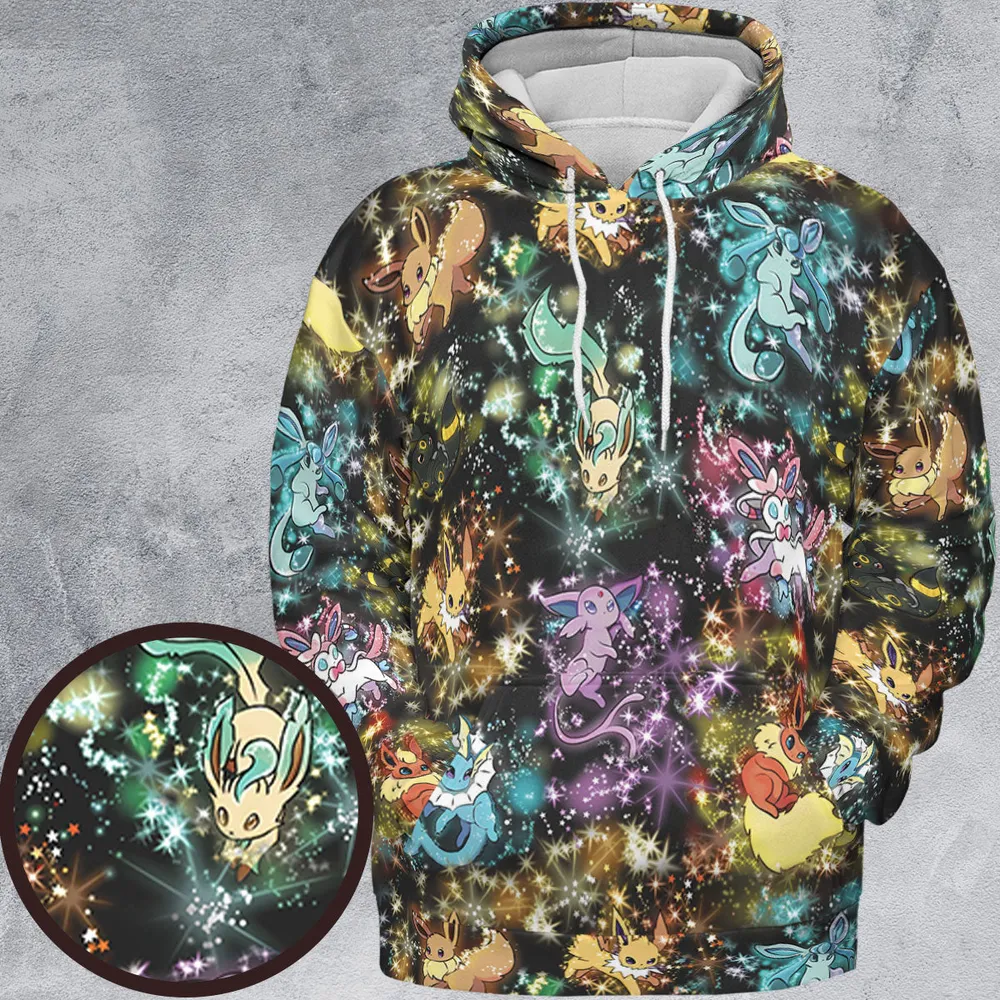 Eevee Evolution in the Galaxy All-over Print Hoodie - 2