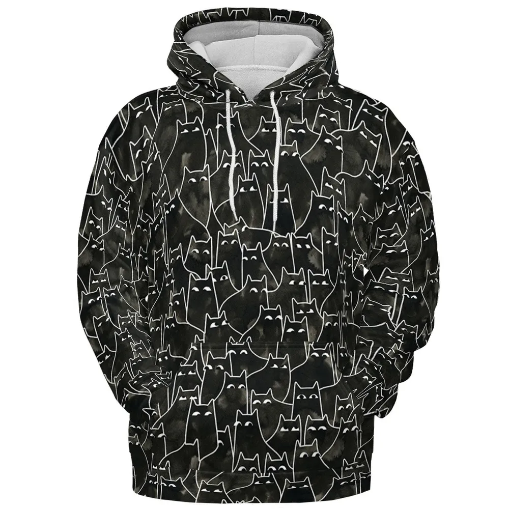Suspicious Cats Funny Cat All-over Print Hoodie - 3