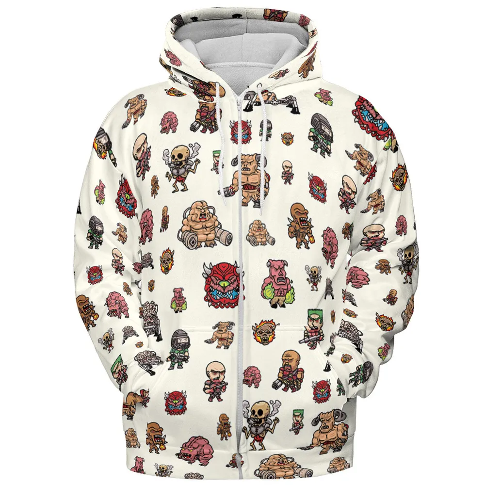 Doom Chibi Characters All-over Print Hoodie - 4