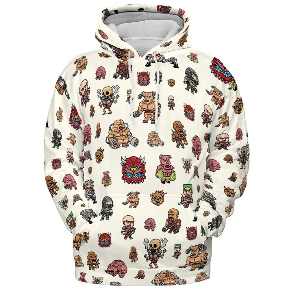 Doom Chibi Characters All-over Print Hoodie - 3