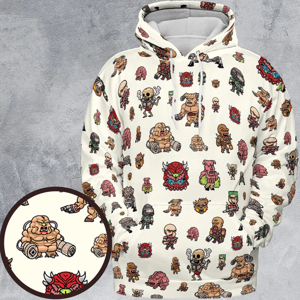Doom Chibi Characters All-over Print Hoodie - 2