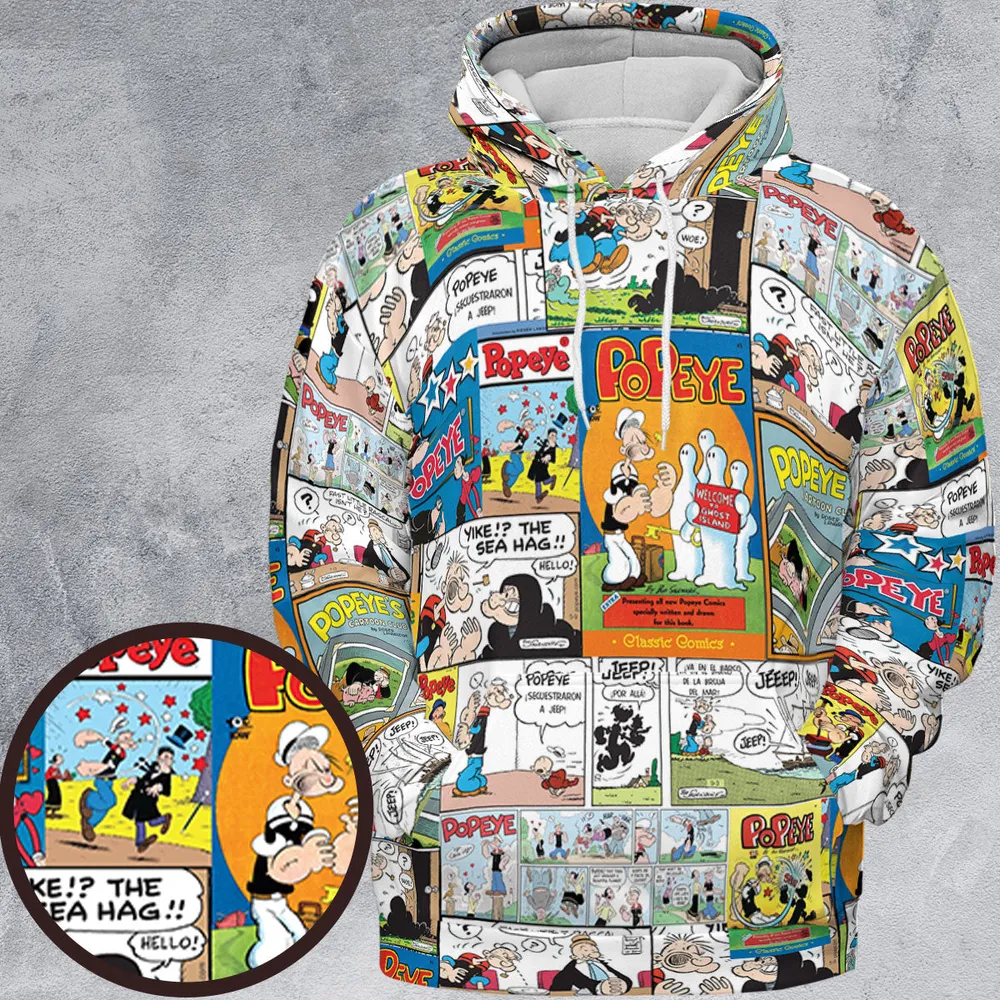Olive Oyl Popeye Comic All-over Print Hoodie - 2
