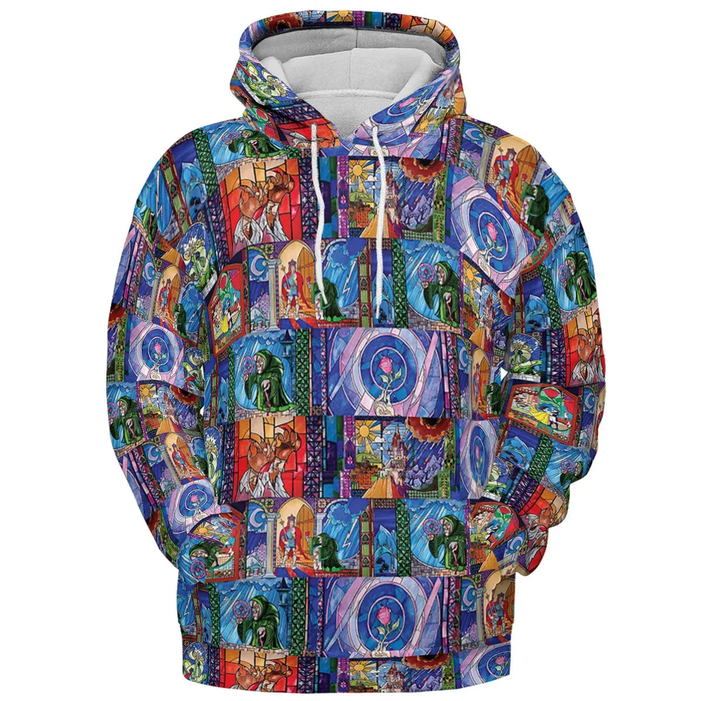 Beauty And The Beast Story Windows All-over Print Hoodie - 3