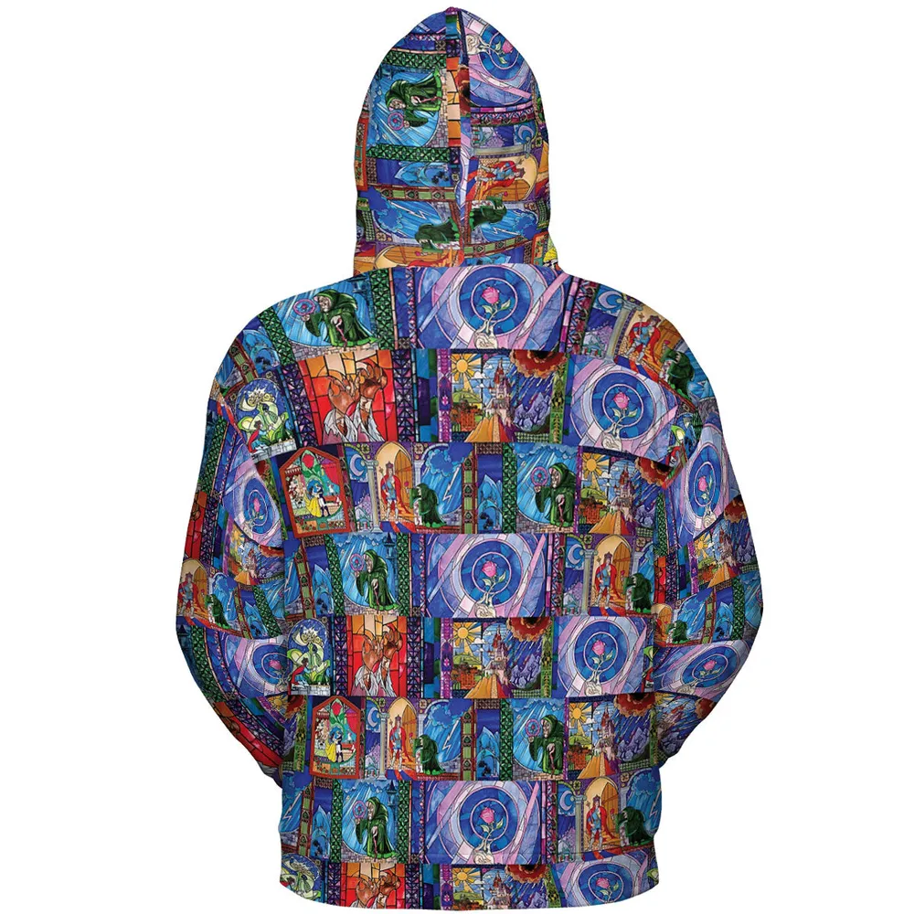 Beauty And The Beast Story Windows All-over Print Hoodie - 5