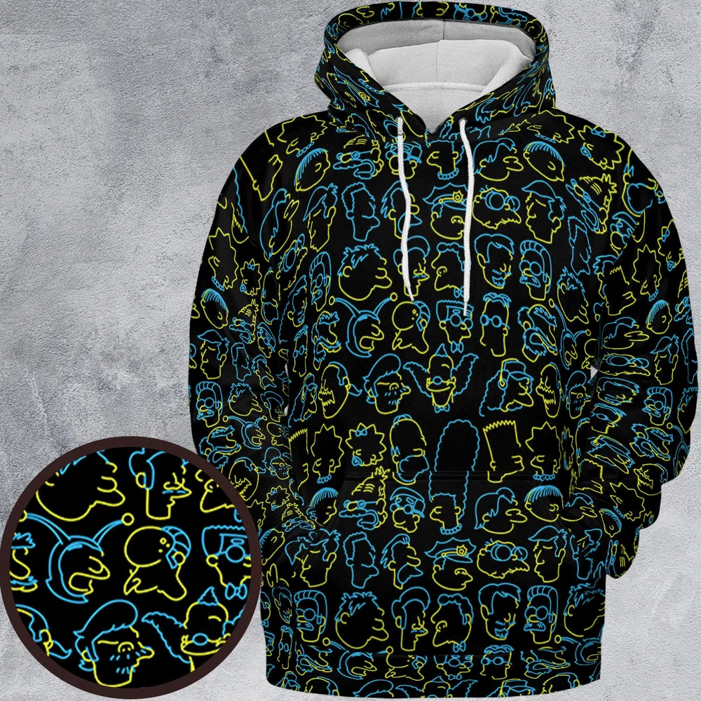 The Simpsons Neon All-over Print Hoodie - 2
