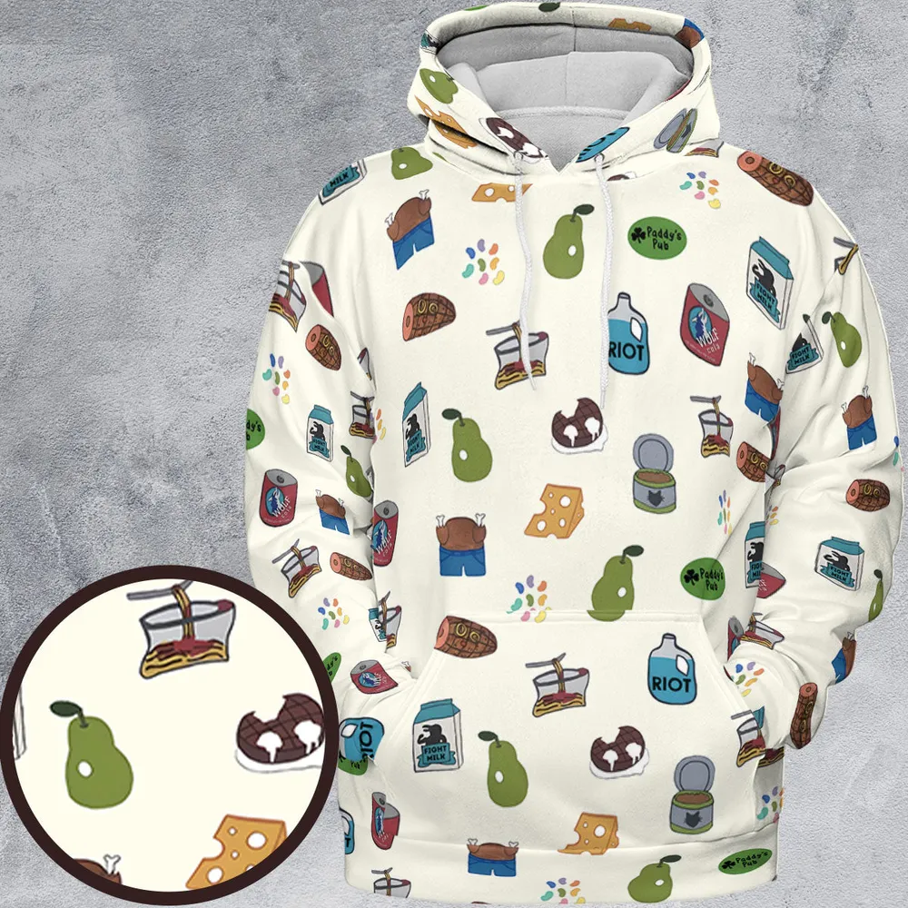 The Food of It's Always Sunny In Philadelphia All-over Print Hoodie - 2