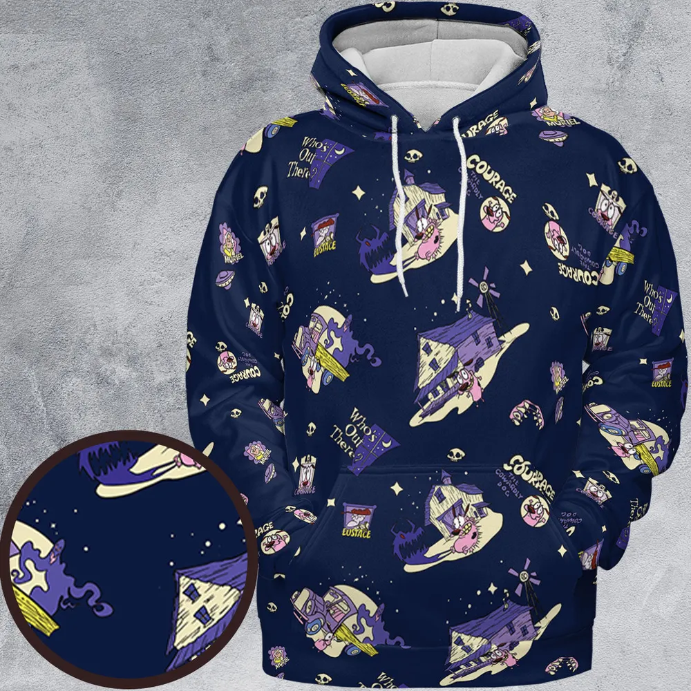 Courage the Cowardly Dog Scenic All-over Print Hoodie - 2