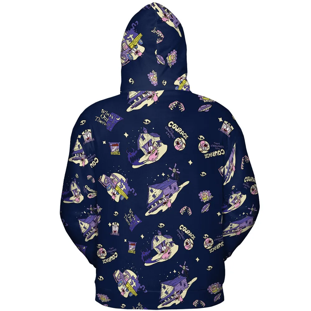 Courage the Cowardly Dog Scenic All-over Print Hoodie - 5