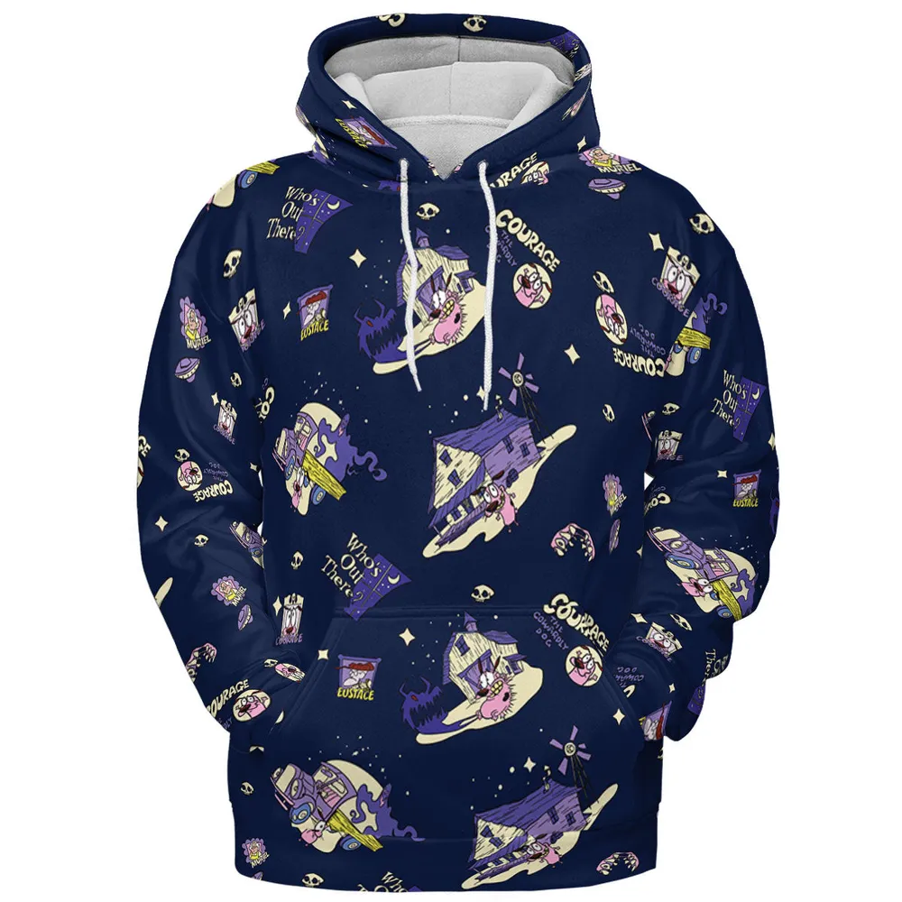 Courage the Cowardly Dog Scenic All-over Print Hoodie - 3