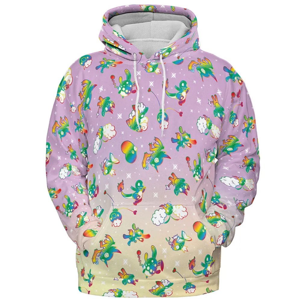 Rainbow Pokemon Pattern All-over Print Hoodie - 3