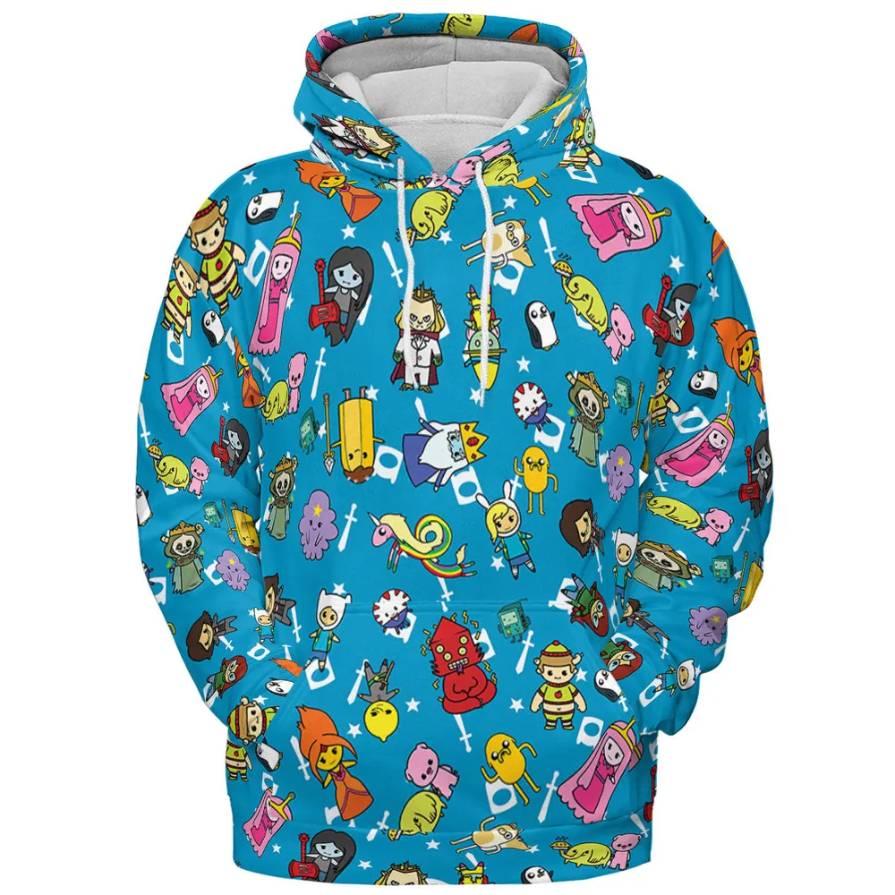 Adventure Time Characters Doodle All-over Print Hoodie - 3