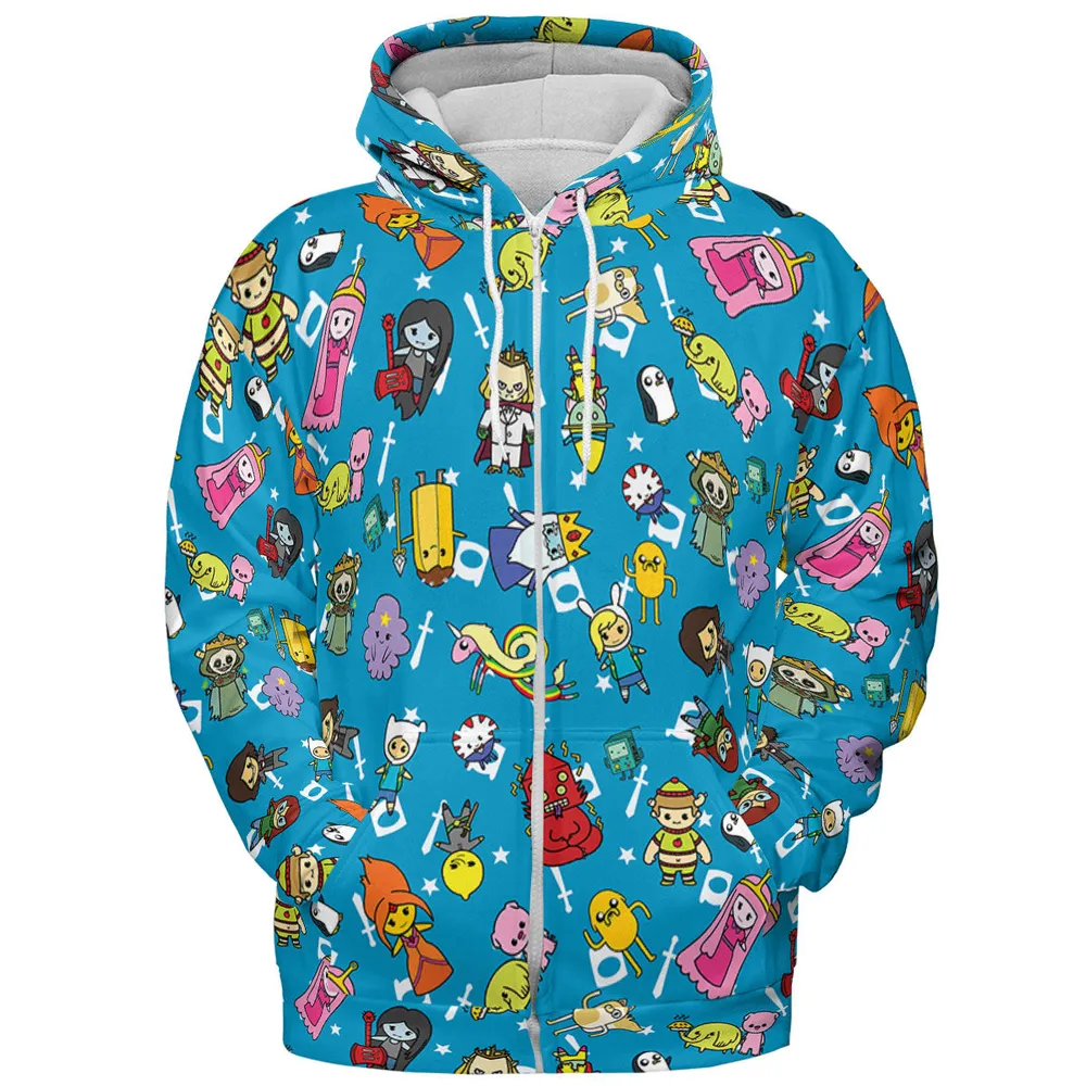 Adventure Time Characters Doodle All-over Print Hoodie - 4