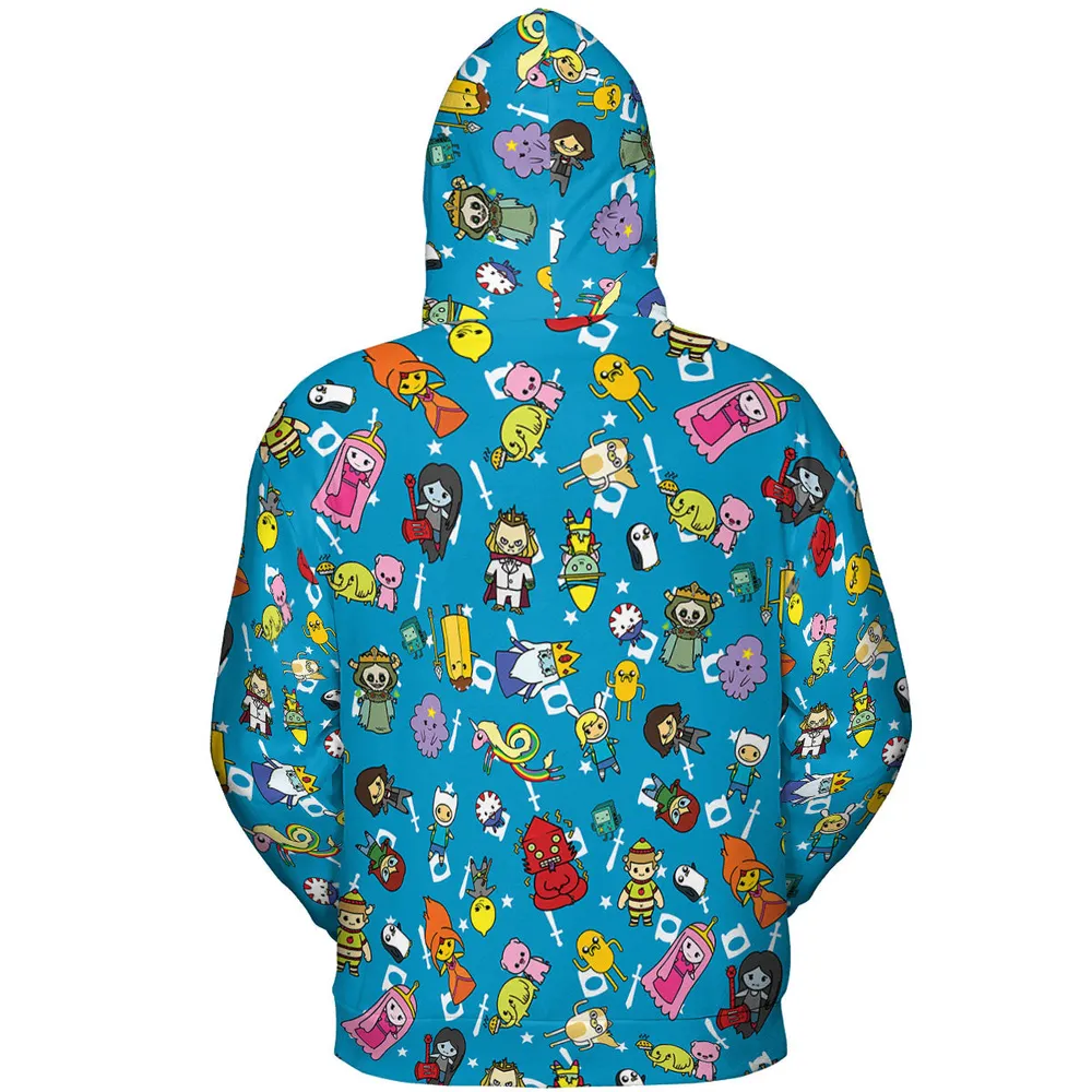 Adventure Time Characters Doodle All-over Print Hoodie - 5
