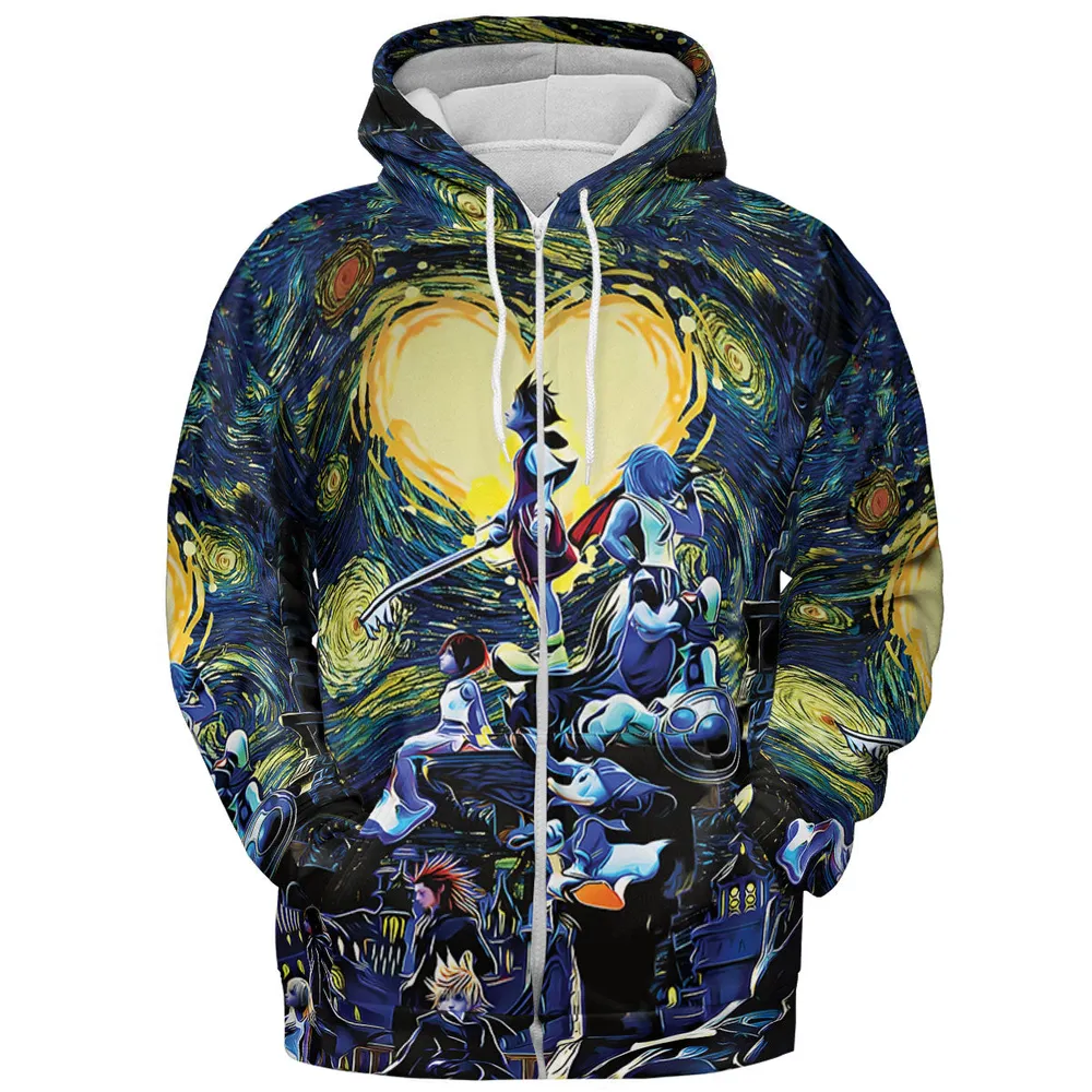 Kingdom Hearts Starry Night All-over Print Hoodie - 4