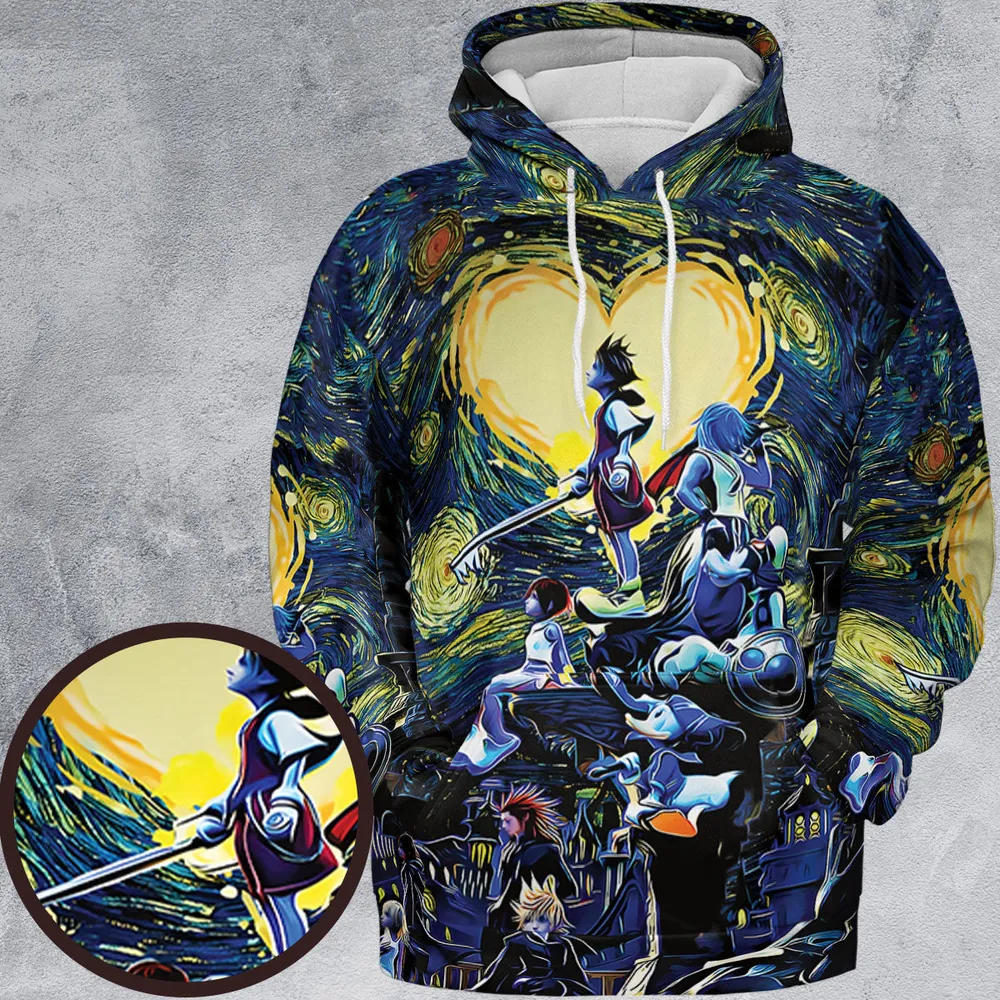 Kingdom Hearts Starry Night All-over Print Hoodie - 2
