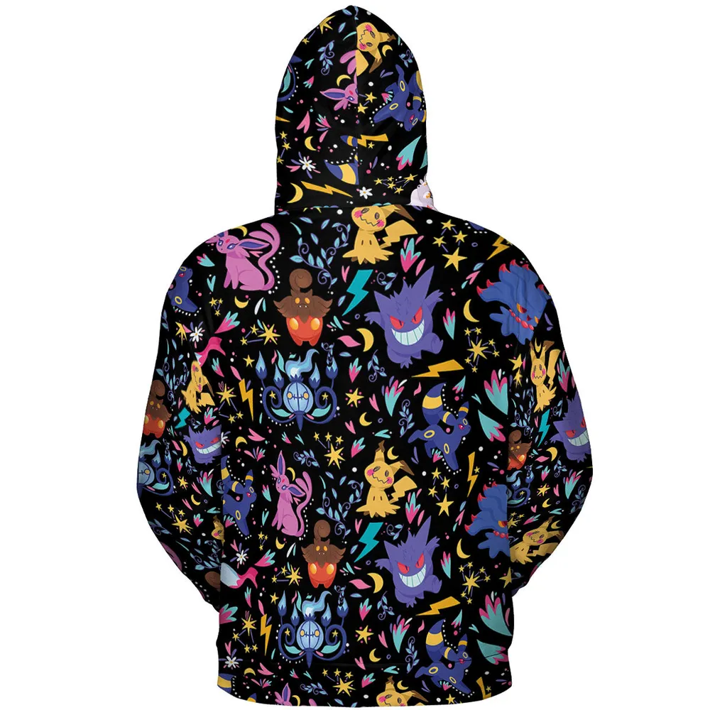 Ghost Buddies Cottagecore Pokemon Patterns All-over Print Hoodie - 5