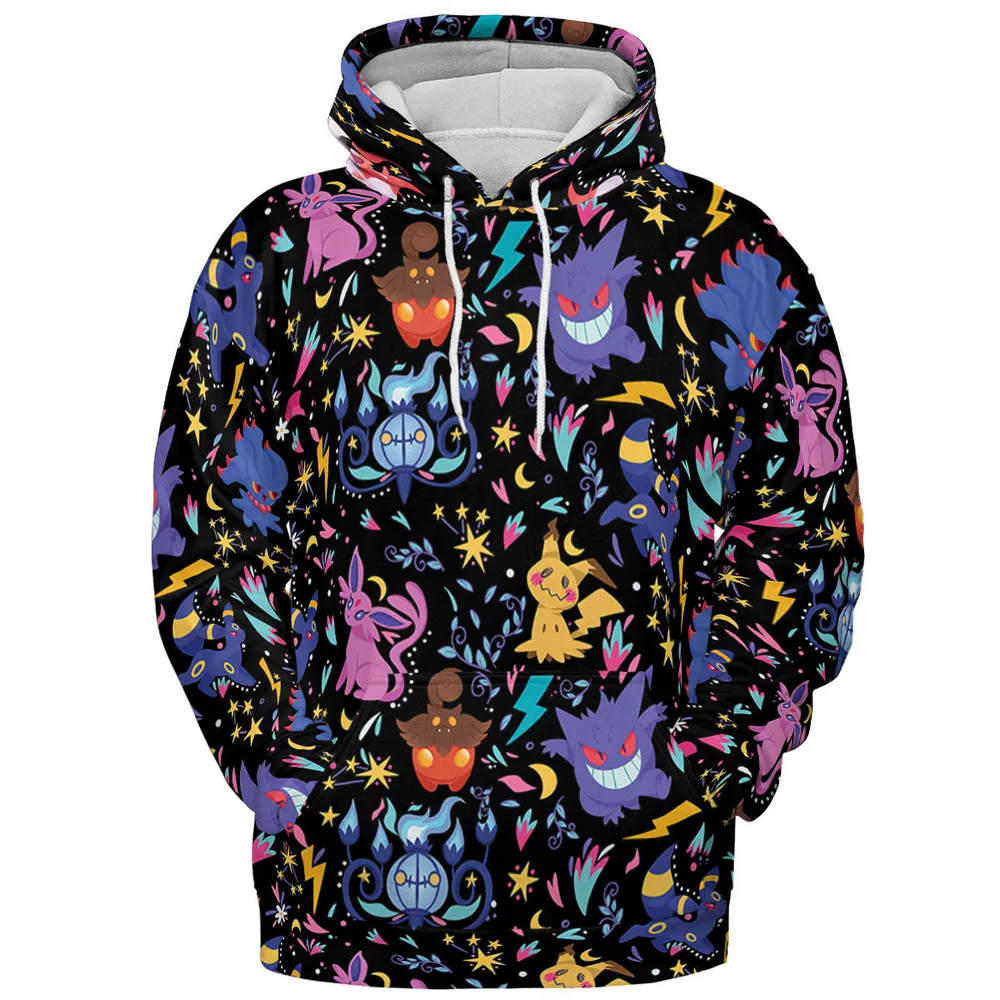 Ghost Buddies Cottagecore Pokemon Patterns All-over Print Hoodie - 3