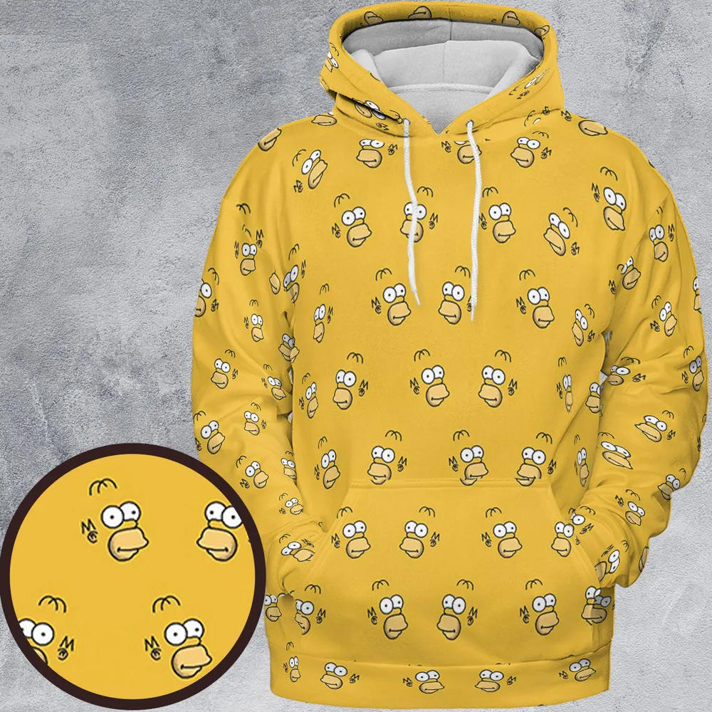 Homer Simpson Pattern All-over Print Hoodie - 2
