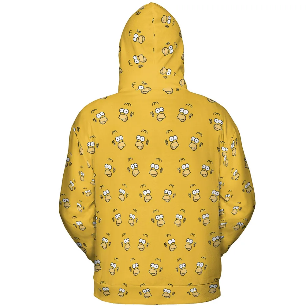 Homer Simpson Pattern All-over Print Hoodie - 5