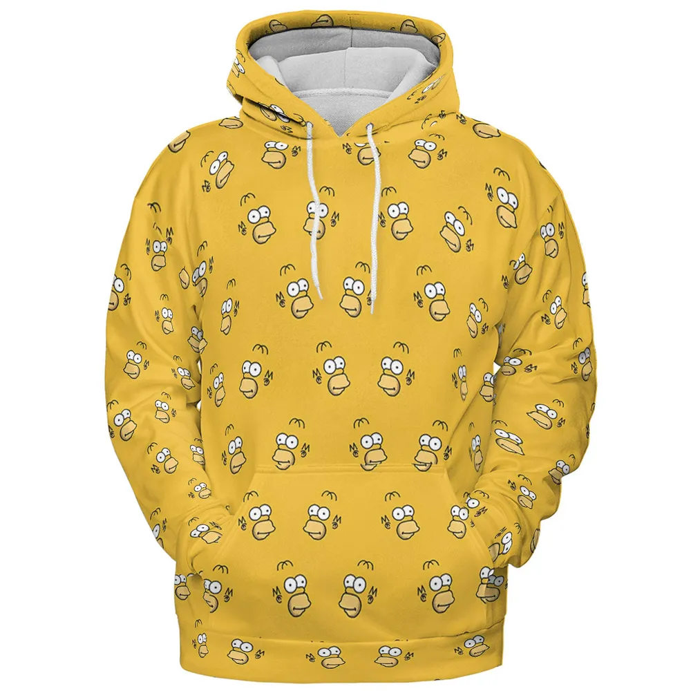 Homer Simpson Pattern All-over Print Hoodie - 3