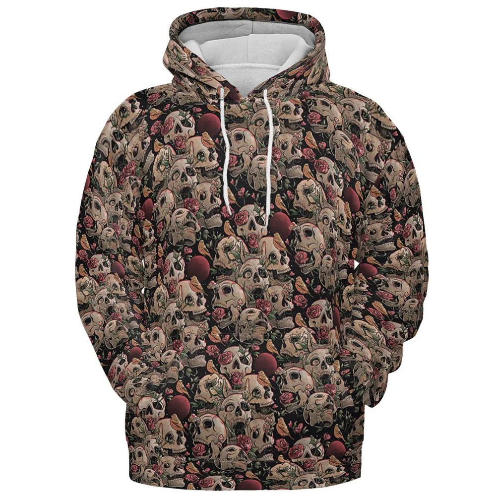 Life Grows Through Death Skull All-over Print Hoodie - 3
