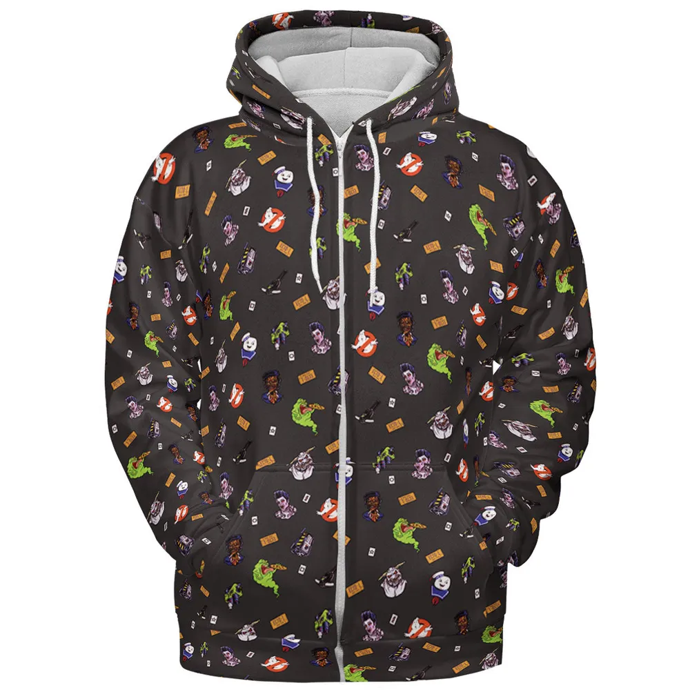Ghostbusters Pattern All-over Print Hoodie - 4